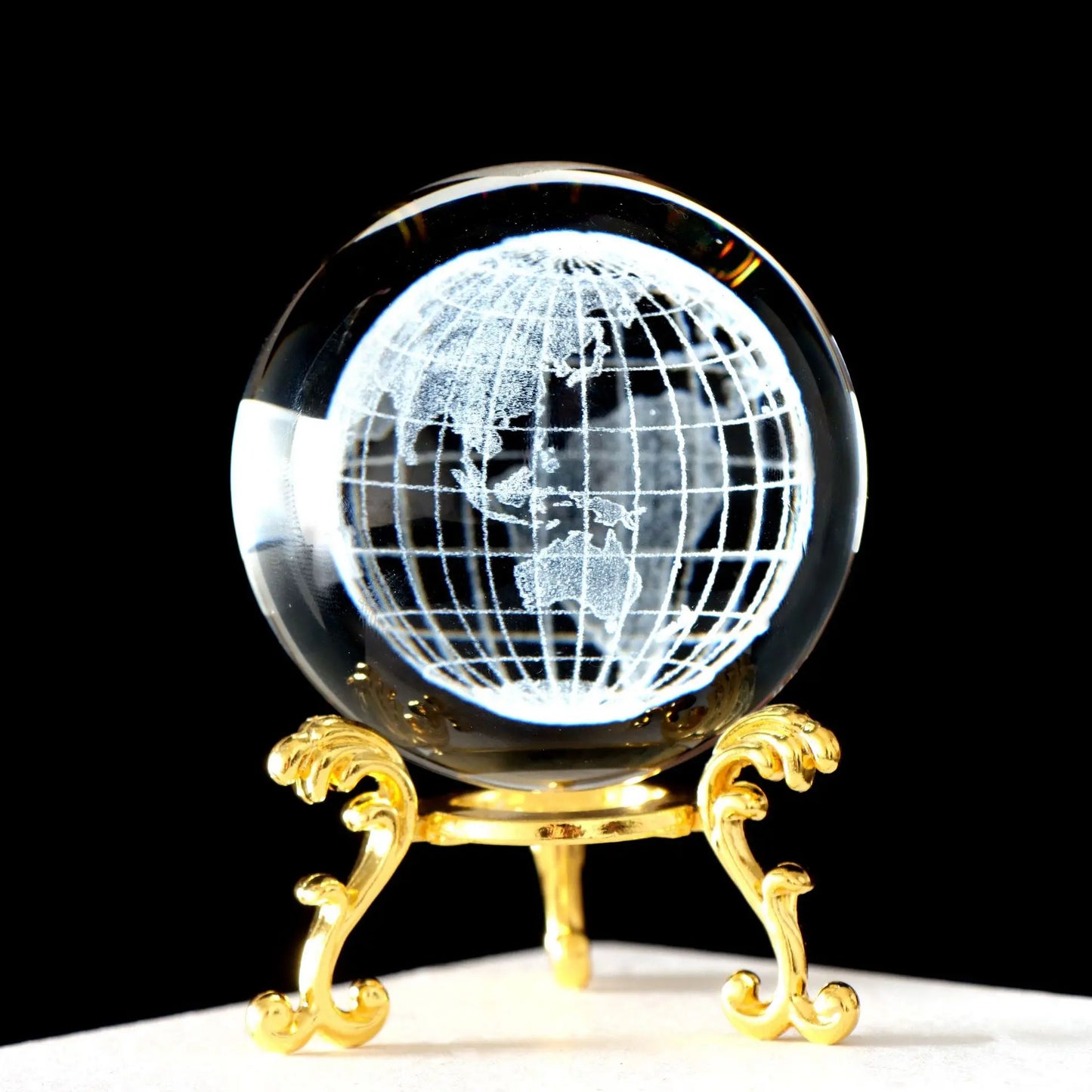 3D Solar System Crystal Ball with Stand