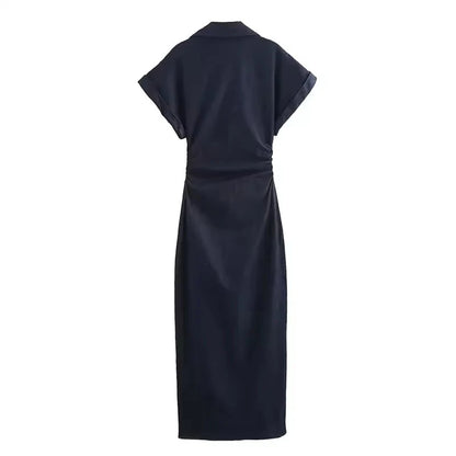 Glomexia Women’s Denim Midi Dress 💙 Casual Streetwear Summer Fashion 👗