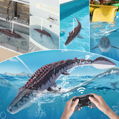 Rechargeable RC Mosasaurus Spray Dinosaur Toy