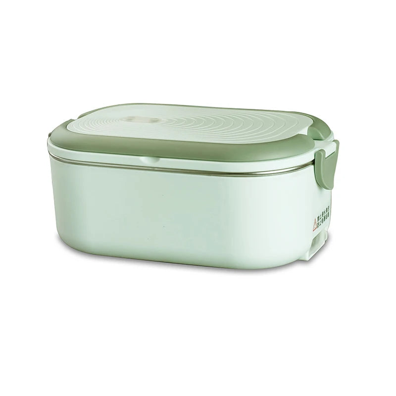 Electric Heated Lunch Box 1000ml 🍱 | Stainless Steel Bento Box with Spoon & Bag