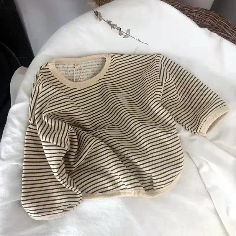 👕🍃 Kids Striped Full Sleeve Tee | Spring Casual 😊