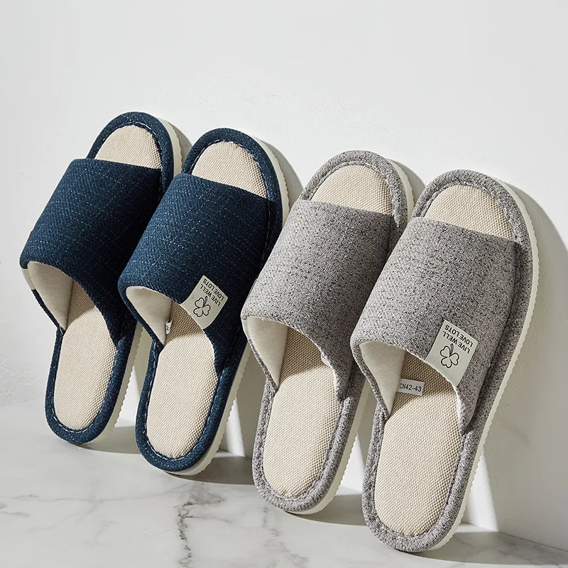 🩴 Men’s Hemp Fabric Indoor Slippers 🌿
