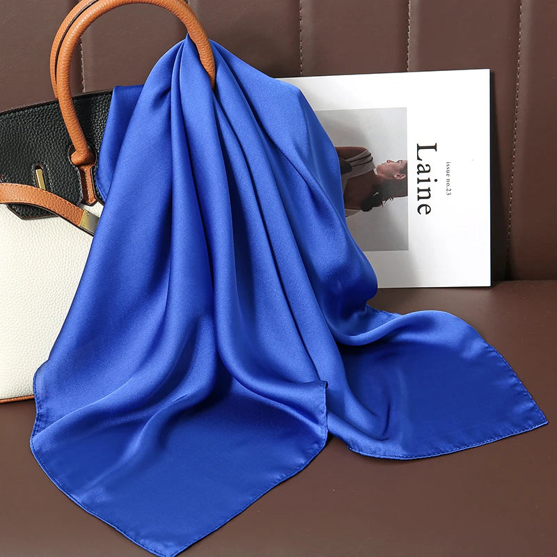 🧣 Glomexia 70x70 Fashion Square Scarf – Elegant Travel Hair Wrap ✨