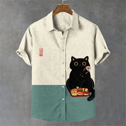 Men’s High-End Printed Street Party Shirt