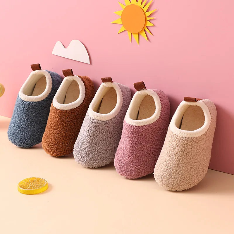 Kids Winter Cotton Slippers 🧸 | Warm Anti-Slip Home Shoes
