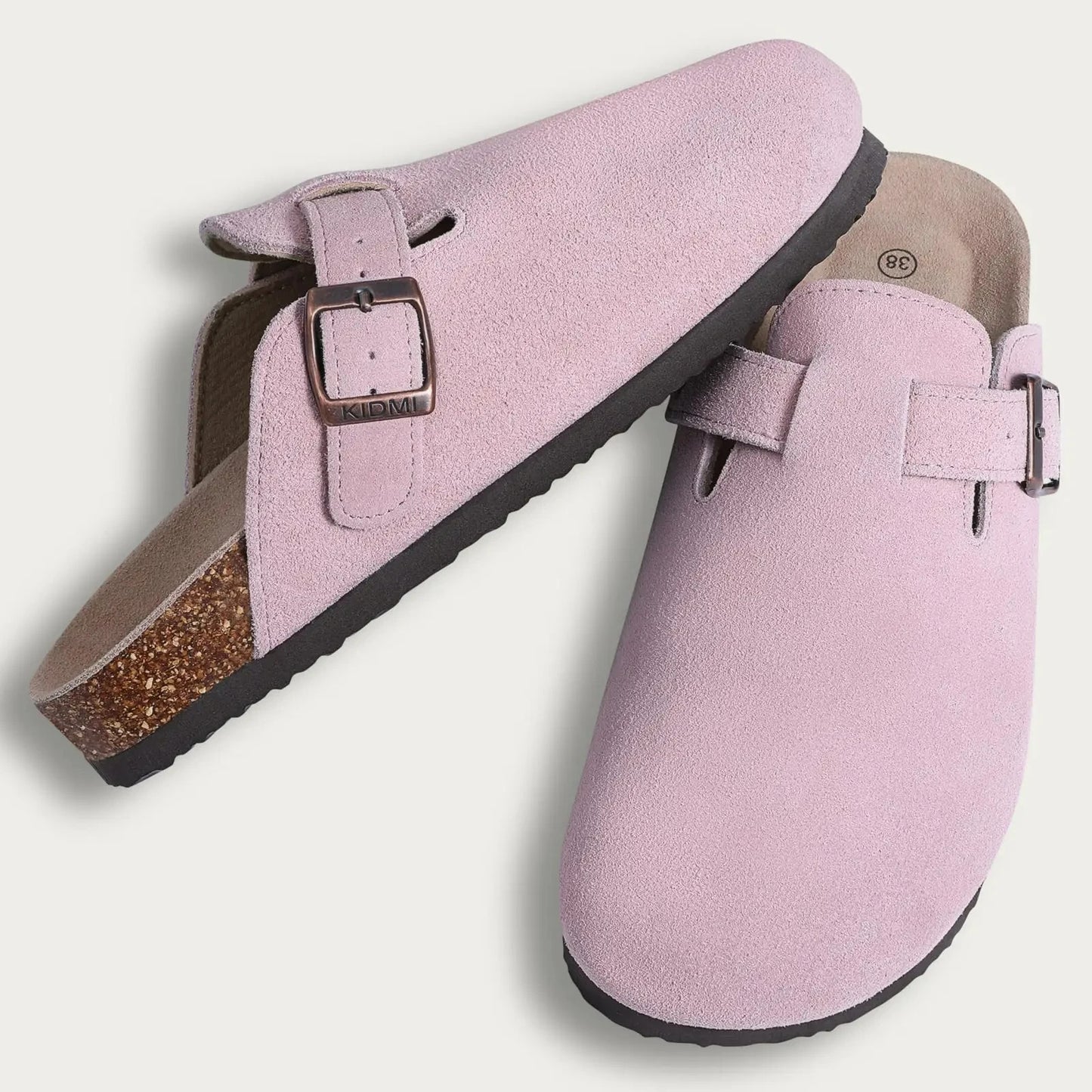 🥿 Suede Cork Clogs – Arch Support Comfort Mules (Unisex)