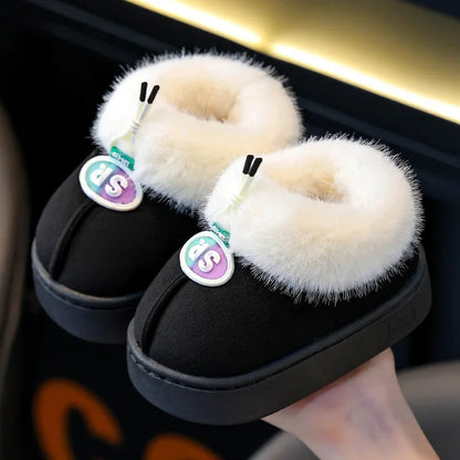 Kids Winter Cartoon Cotton Slippers 🖤