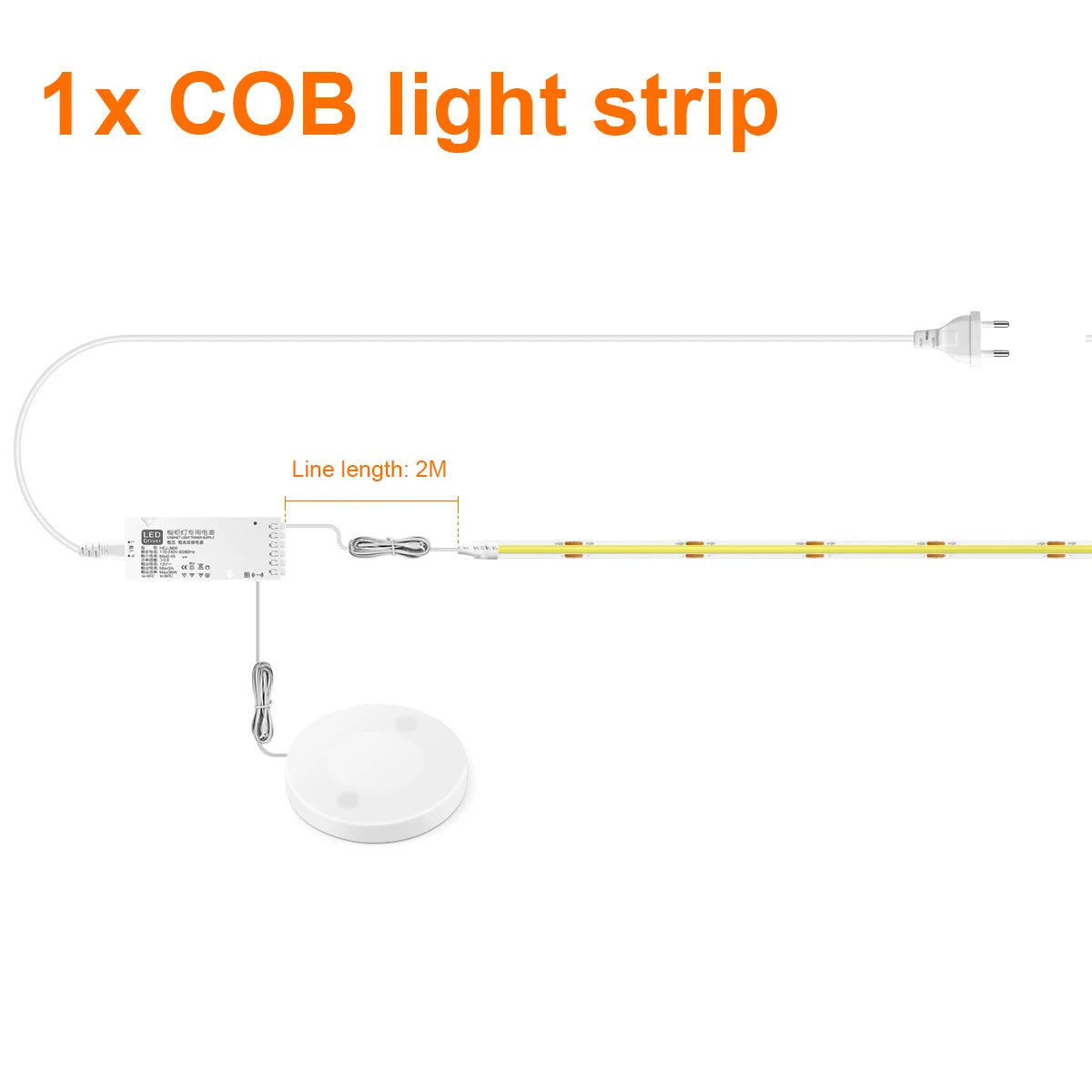 💡✋ Dimmable COB LED Cabinet Light | Touch & Motion ✨
