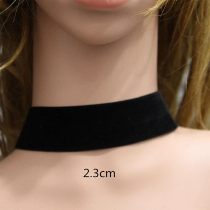 Black Velvet Gothic Choker Necklace