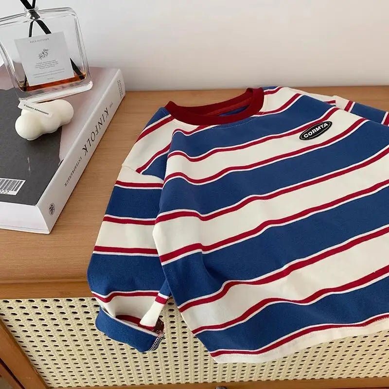 👶👕 Kids Stripe Full Sleeve Tee 🍂✨