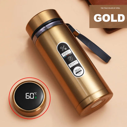 🌡️ Stainless Steel LED Temperature Thermos Bottle (500ML–1L) 💧✨