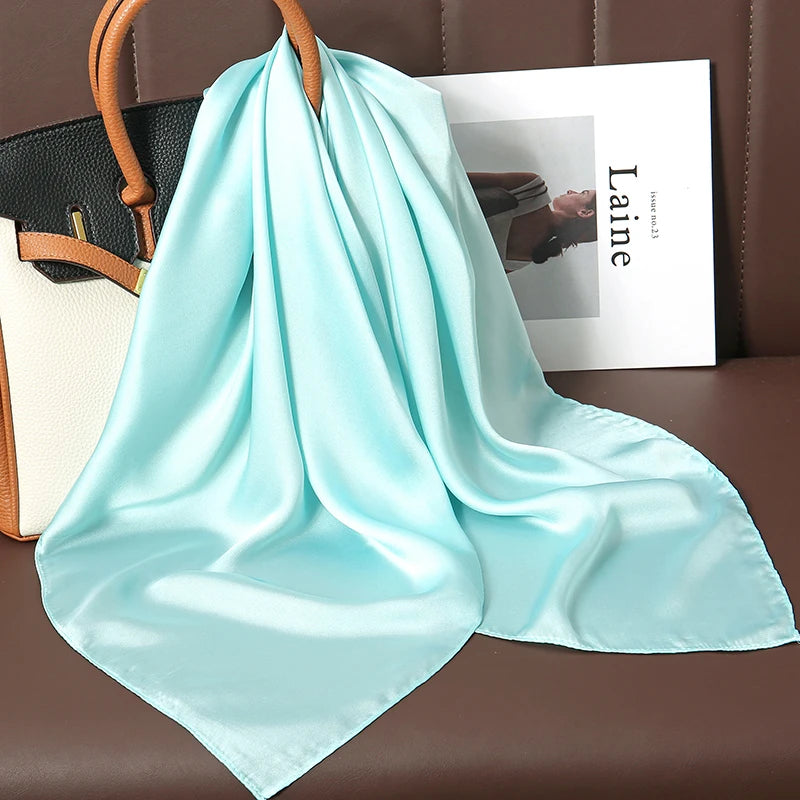 🧣 Glomexia 70x70 Fashion Square Scarf – Elegant Travel Hair Wrap ✨