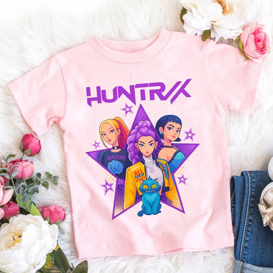 🧒🎤 Kids Anime Style Cartoon T-Shirt 👕✨
