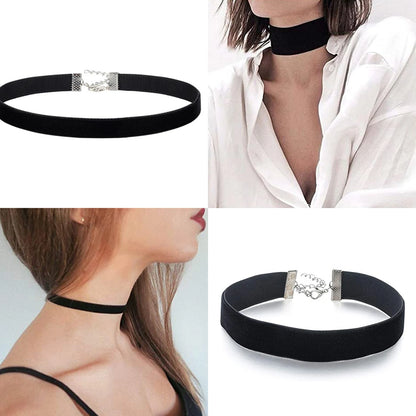 Black Velvet Gothic Choker Necklace