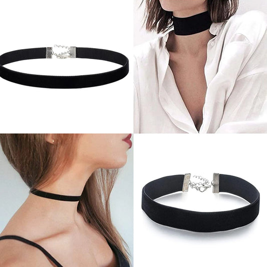 Black Velvet Gothic Choker Necklace