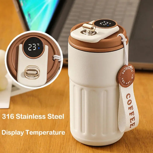 🌡️ Smart LED Temperature Thermos Cup (450ML) ☕✨