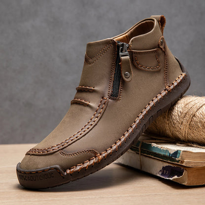 Handmade Leather Ankle Boots for Men