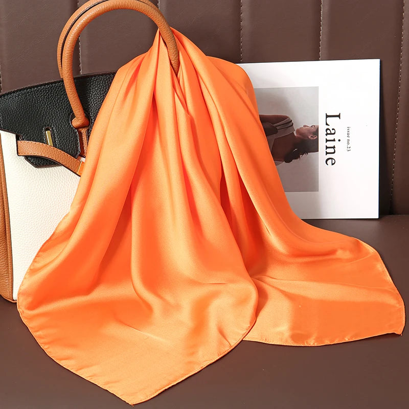 🧣 Glomexia 70x70 Fashion Square Scarf – Elegant Travel Hair Wrap ✨