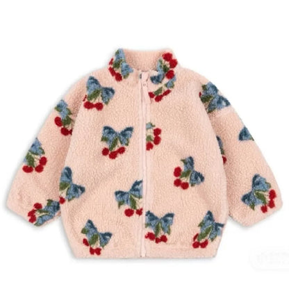 Premium Lambswool Kids Winter Jacket | Warm Cherry Coat | GLOMEXIA