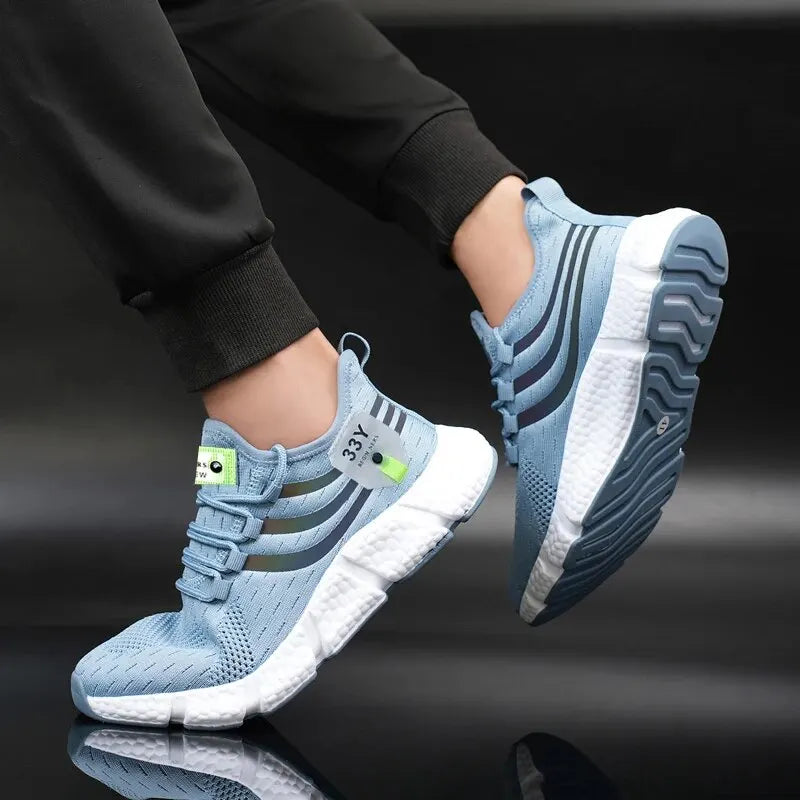 Men’s Lightweight Running Shoes | Breathable Air Mesh Sneakers with Anti-Odor & Durable TPR Sole