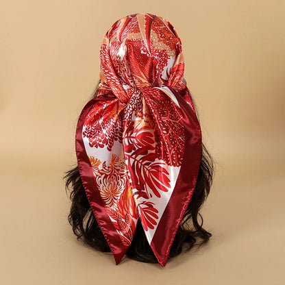Premium 90x90 Paisley Fashion Scarf | Women Headband | GLOMEXIA