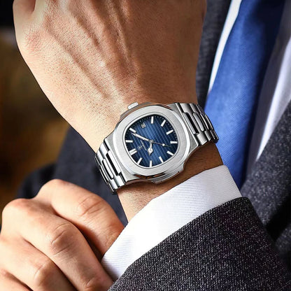 ⌚ POEDAGAR Square Quartz Watch for Men