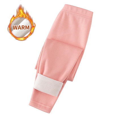 Premium Kids Winter Plush Warm Leggings – Thick & Comfortable (3/1Pc)