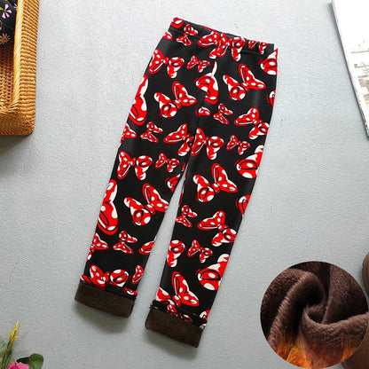 Premium Kids Winter Velvet Leggings – Thick Warm Cartoon Pants