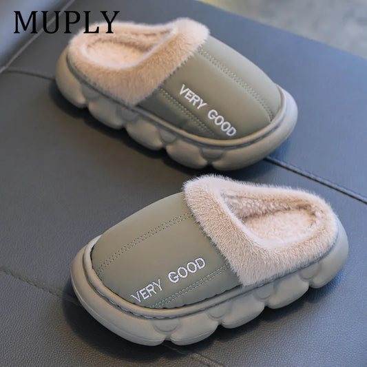 Glomexia Kids British Style Slippers 🇬🇧 | Warm Plush Winter Shoes