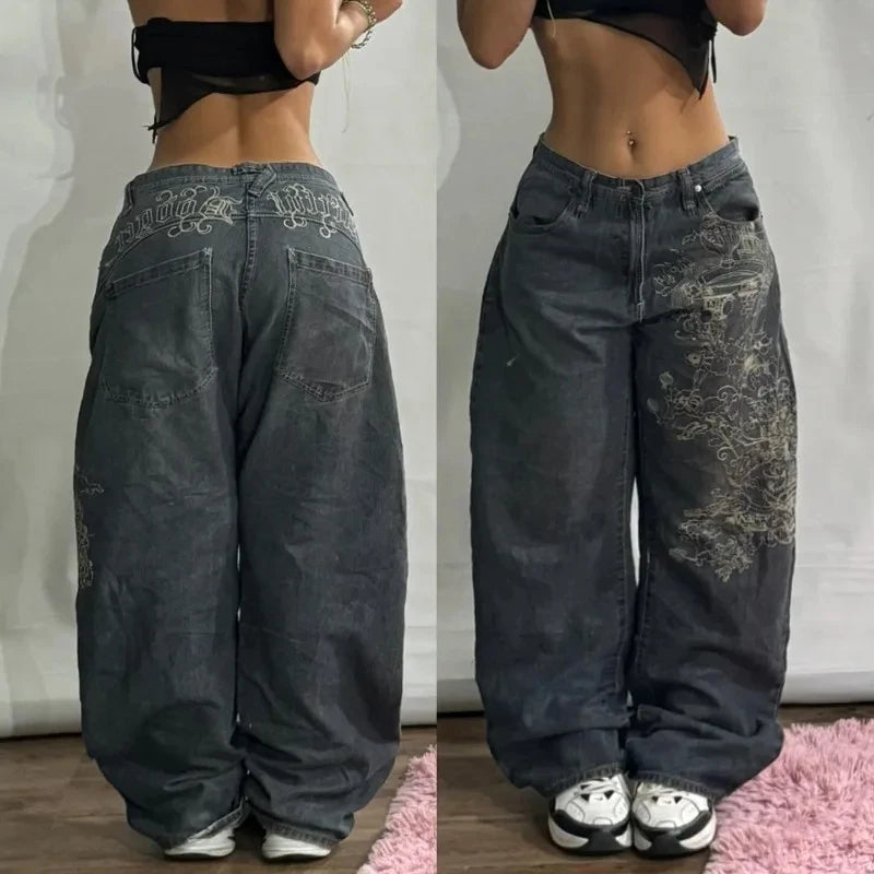 Glomexia Y2K Baggy Punk Jeans 🖤