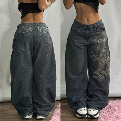 Glomexia Y2K Baggy Punk Jeans 🖤