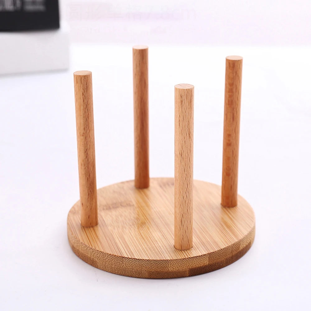 Wooden Cup Holder Stand ☕ | Bamboo Paper Cup Storage