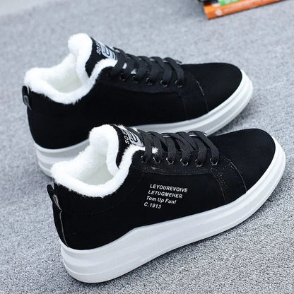 Women Warm Winter Shoes ❄️👟 | Plush Lined Lace-Up Comfort