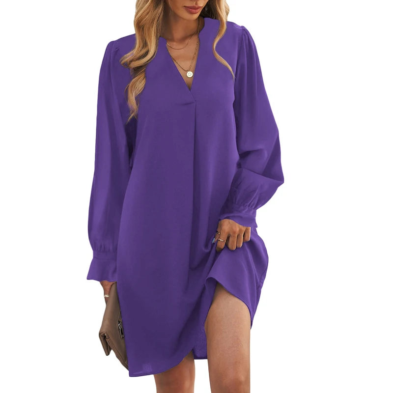 💃 Elegant V-Neck Mini Dress for Women