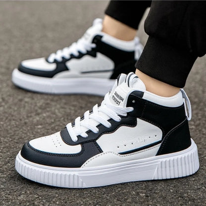 Men’s Patchwork Lace-Up Casual Shoes