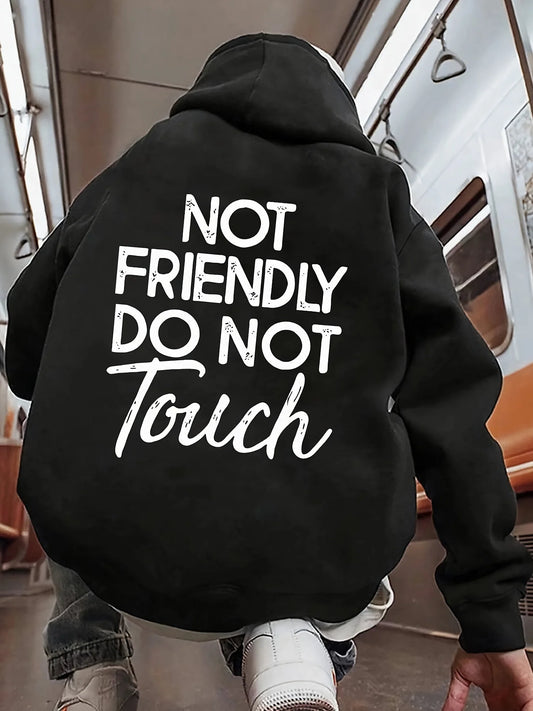 🖤🔥 Men’s Oversized Letter Print Hoodie – Street Style Edition