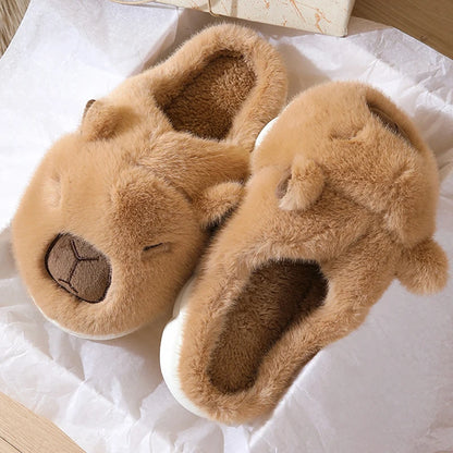 Glomexia Cute Capybara Winter Slippers 🐹❄️