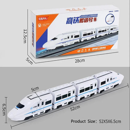 Kids DIY High-Speed Railway Train Set with Sound & Light