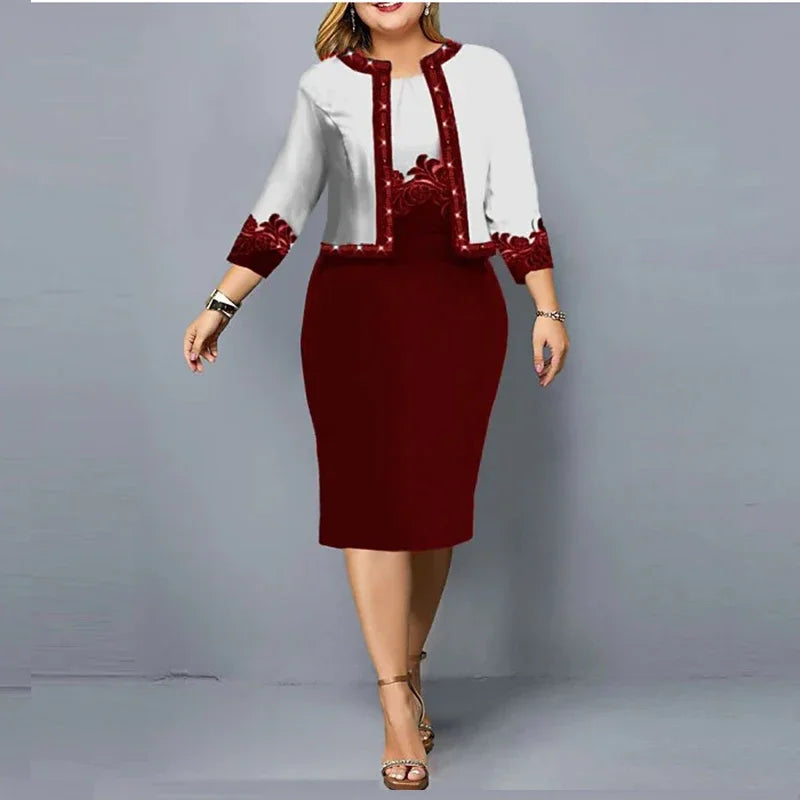 Women’s Two Piece Dress Set – Floral Cardigan & Tank Dress