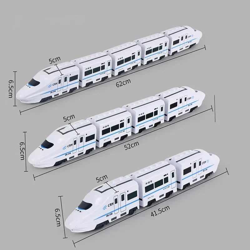Kids DIY High-Speed Railway Train Set with Sound & Light