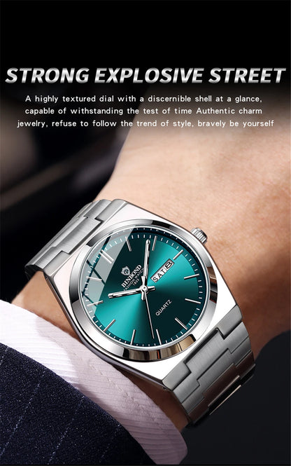 Glomexia Gold Quartz Men’s Watch ✨