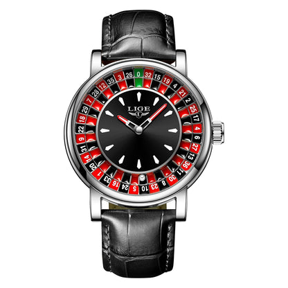 Glomexia Roulette Men Watch | Rotating Dial Waterproof