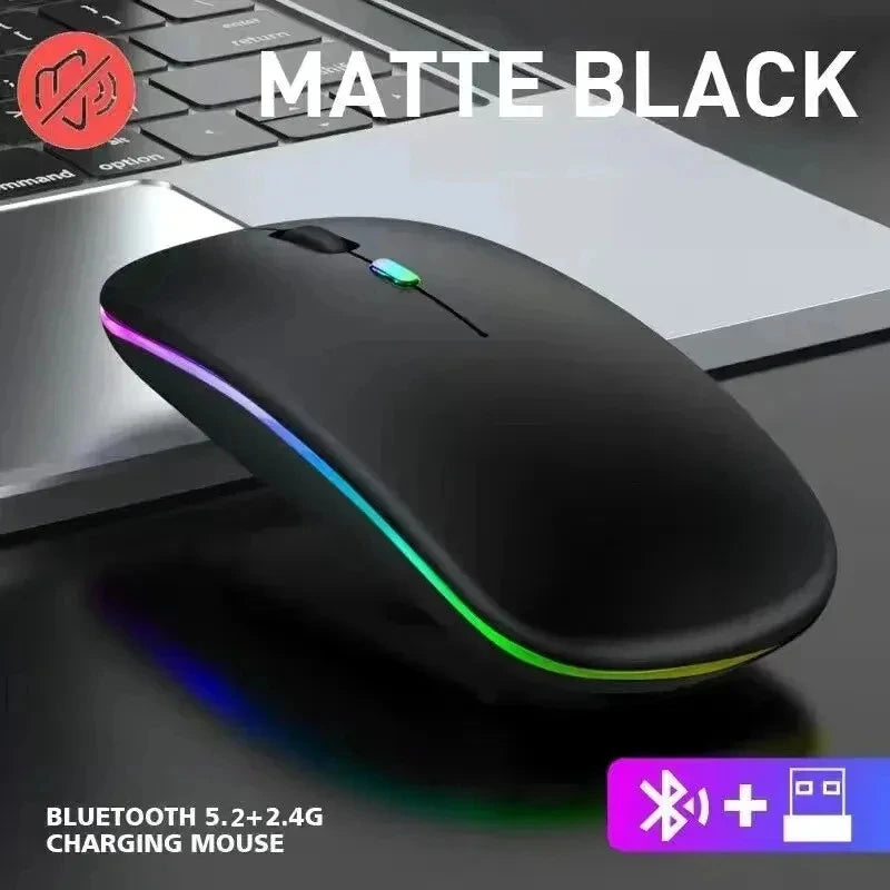 🖱️ ✨ Glomexia Dual-Mode Wireless Mouse (Bluetooth + 2.4G)