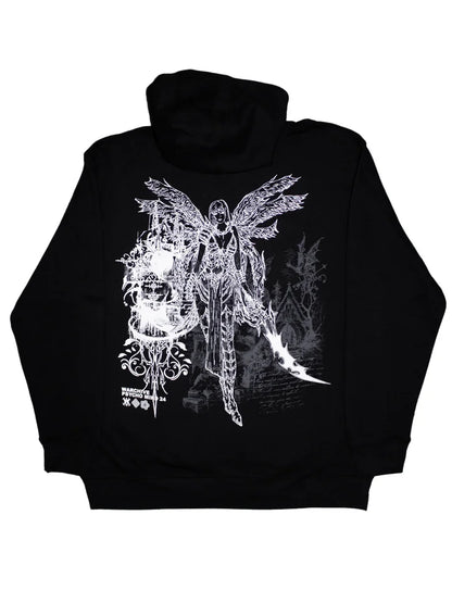Vintage Skull Zip-Up Hoodie – Y2K Streetwear Sweatshirt for Men