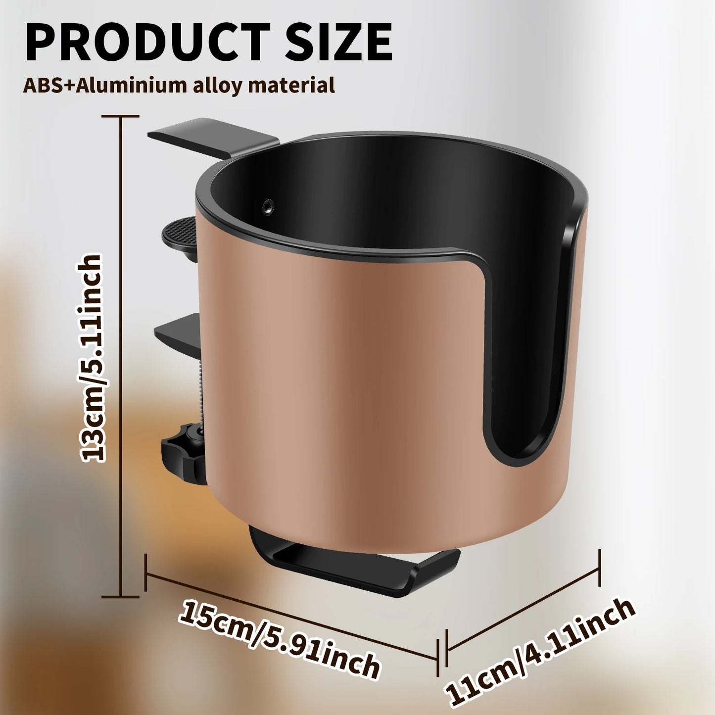 ☕ Desk Cup Holder Clamp – Adjustable Table Coffee & Bottle Organizer 🔧