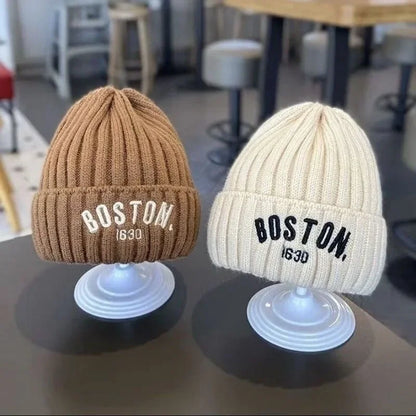 Baby Winter Cotton Knit Cap ❄️ | Warm Letter Hat