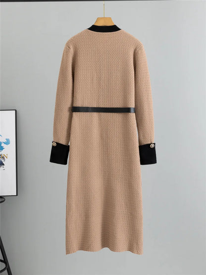 ✨ Knitted Slim Midi Dress for Women