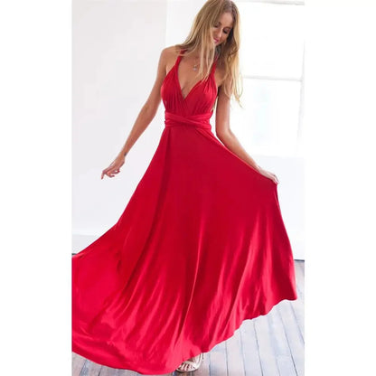 Glomexia Women’s Multiway Wrap Maxi Dress – Convertible Party Gown