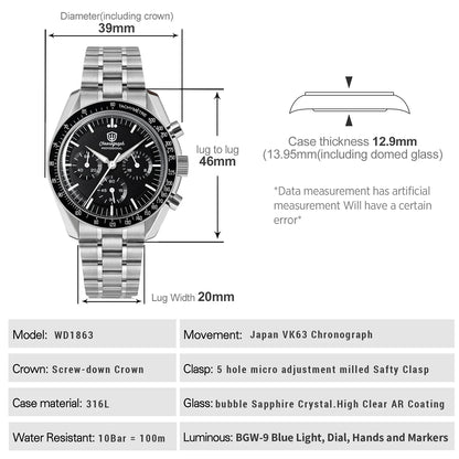 Glomexia Luxury Chronograph Men’s Watch 💎