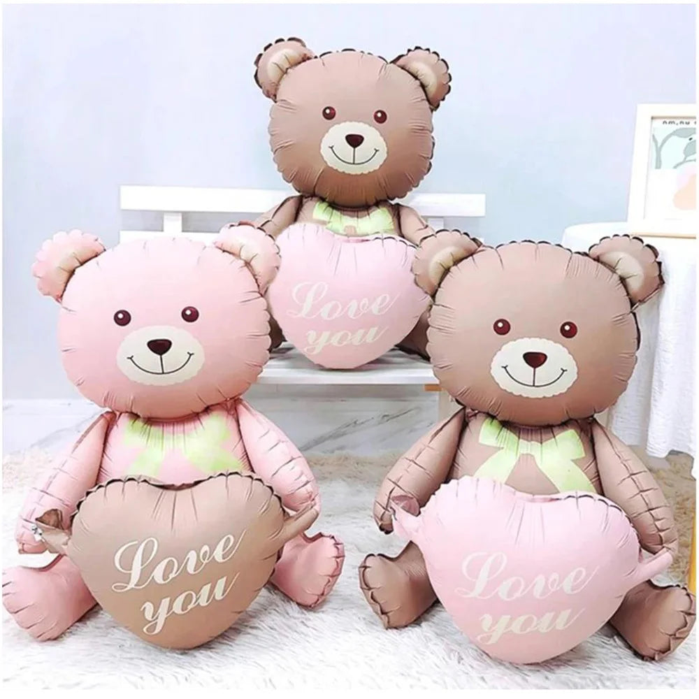 Premium Teddy Bear Birthday Balloon Decoration Set